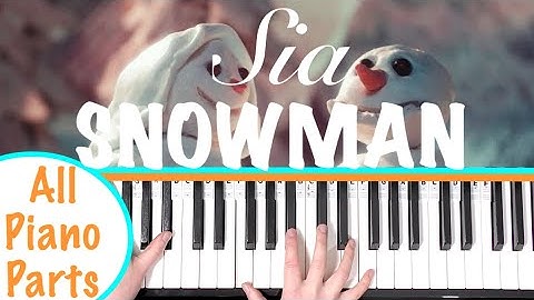 How to play SNOWMAN - Sia Piano Tutorial (Chords Accompaniment)