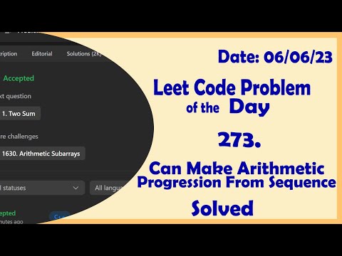 1502 || Can Make Arithmetic Progression From Sequence || C++ || Leetcode Daily Challenge