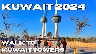 Kuwait Towers 🇰🇼 Kuwait 4K Walking Tour, City Tour February 2024