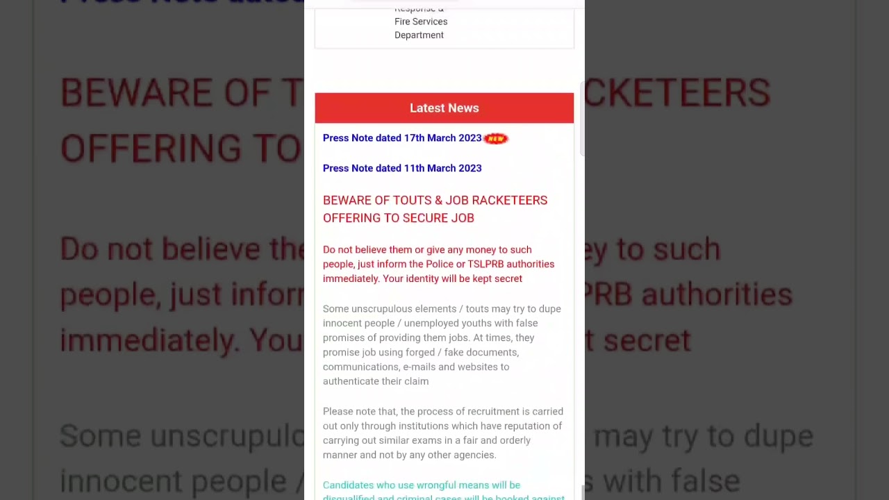 🎁🔥😱 TSLPRB Latest Press Note 