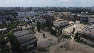 Территория Киевского мотозавода КМЗ с высоты причьего полета