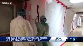 MercyOne Des Moines Medical Center closes its dedicated COVID-19 Intensive Care Unit