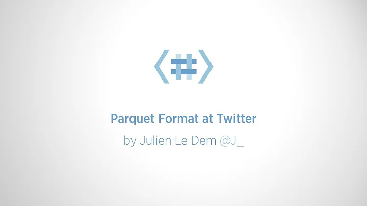 Parquet Format at Twitter