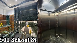 Side Door! DOPE US Square Button Traction Elevators | 501 School St | Washington, DC