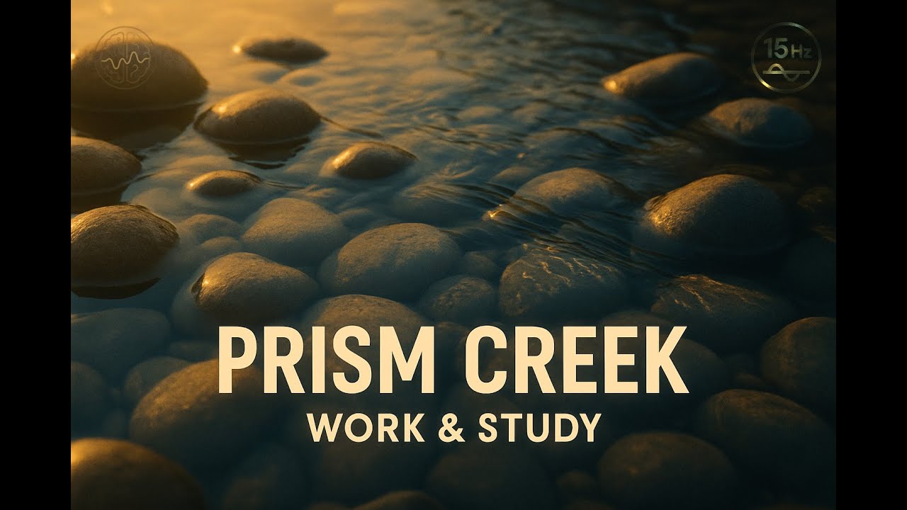 🌈 Prism Creek – 1 Hour Calm Focus for Work & Study 15Hz Betawaves