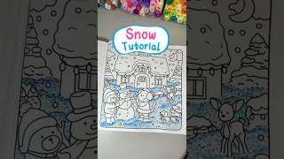 How to create realistic snow with alcohol markers! #coloringtutorial