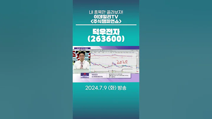 덕우전자(263600) - 종목상담 황민혁 멘토 (20240709)