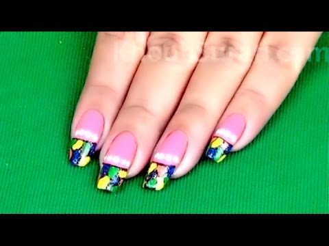 Colorful Tips Nail art By KhoobSurati.com