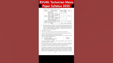 RVUNL Technician Mains Paper Syllabus #rajasthan #rvunl #iti #electrician #fitter @itionline9954
