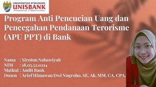 Program Inti Pencucian Uang dan Pencegahan Pendanaan Terorisme (APU PPT) Di Bank