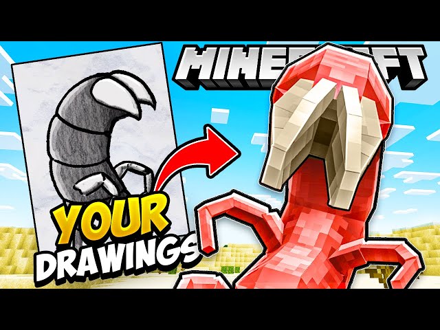I Made YOUR Drawings into MINECRAFT Mobs! class=