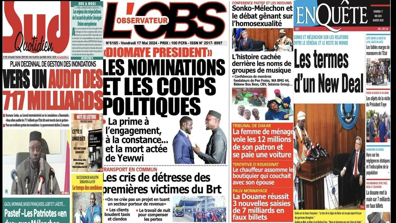 Revue de la Presse Sénégalaise du dimanche 19 Mai 2024 en Wolof avec Ismaila Seck