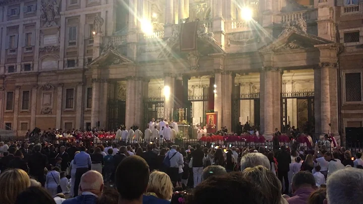 Pope Leading Salve Regina to Maria Salva at St Mar...