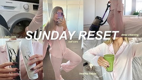 sunday reset routine☁️deep cleaning, self care & productive! 