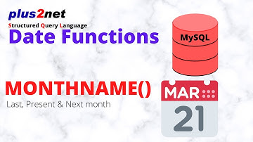 MONTHNAME() function to get full name of the month in MySQL