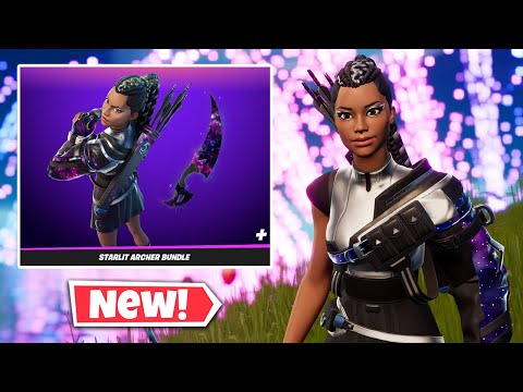 New Starlit Archer Bundle Gameplay in Fortnite | Khari Skin & Moonlit Bowblade Pickaxe