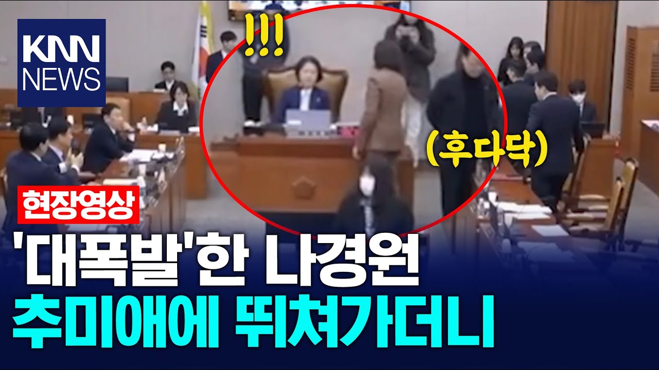 '대폭발'한 나경원 추미애에 뛰쳐가더니 / KNN