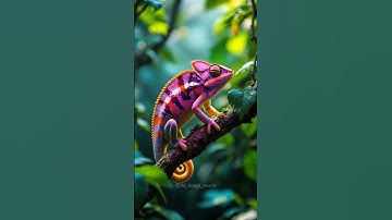 Unbelievable! Real-Time Chameleon Color Change | #chameleon #jungle