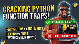 Famous Python Functions in 20 Minutes | return vs print, parameter vs Argument Explained Wealth