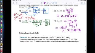 Log Properties 7 4 Day 2 Notes Hiner