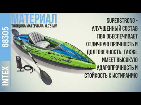 Надувная лодка Intex 68305 Challenger K1 "Kayak" Одноместная байдарка