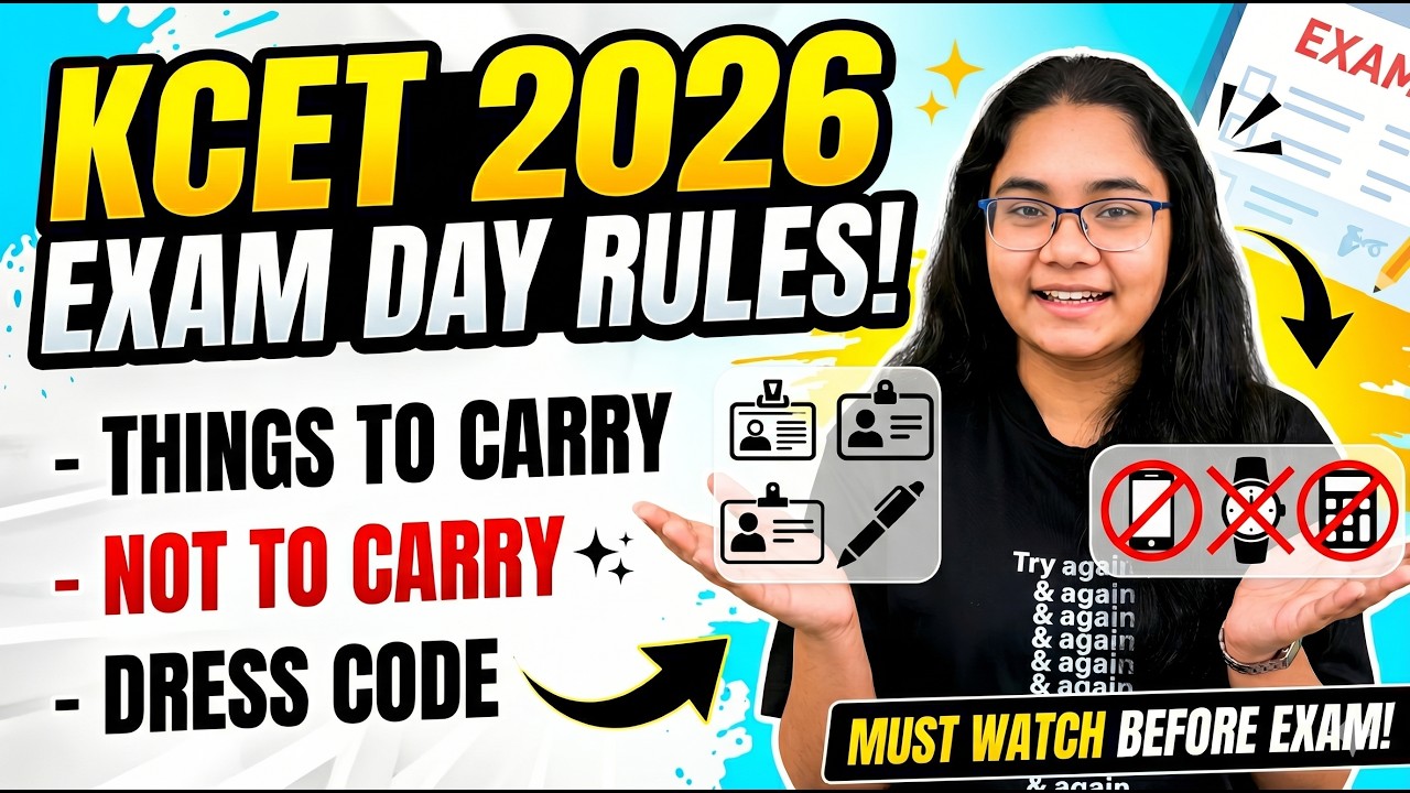 KCET 2026 Exam Day Guidelines | Things to Carry, Not to Carry & Dress ...