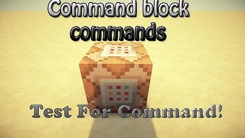 Minecraft 1.11.2 Testfor Command! | Basics | 2016