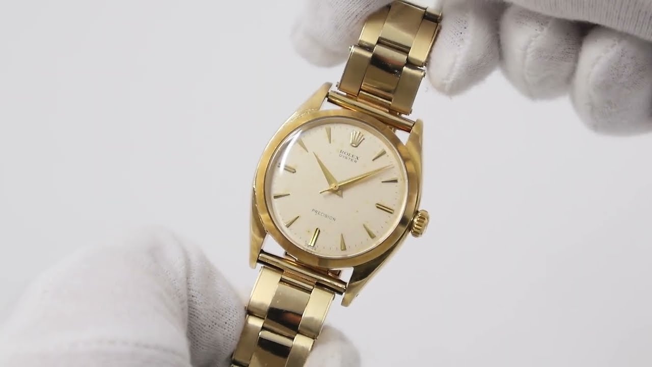ヒ*ロ様 14K時計ジャンク ROLEX ロレックス オイスター 14KYG Ref.6422 1959年製【スイート