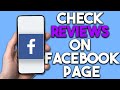How To Check Reviews On Facebook Page