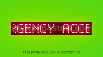 Do Not Block Emergency Access Route Scrolling Red Dot Matrix LED Text Animation on Green Screen Seam