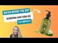 Aloderma aloe vera gel review