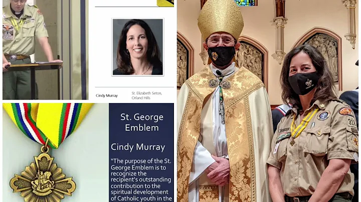 Troop 318 Cindy Murray recipient of the St  George...