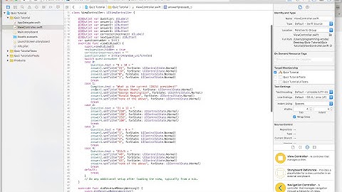 iOS 9 Xcode 7 Swift 2 Tutorial 9: Making a Quiz app part 2