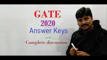 GATE 2020 Answer Keys||GATE answer keys with solution