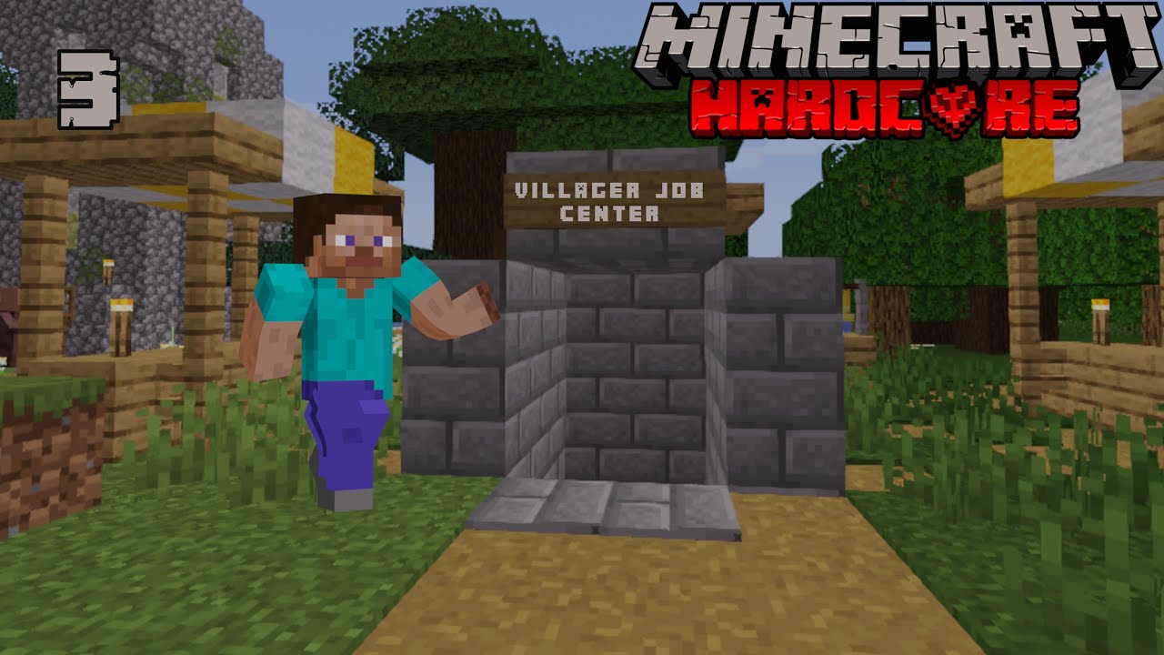 Minecraft Job Building Minecraft Hardcore | Building a Villager Job Center! | #3 - YouTube