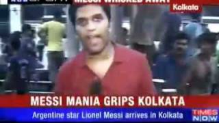 Messi desata locura en su llegada a la India