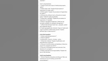 DEGREE BUSINESS LAW 2 IMPORTANT QUESTIONS