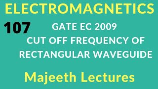 GATE EC 2009 Cut Off  frequency of Waveguide Profile