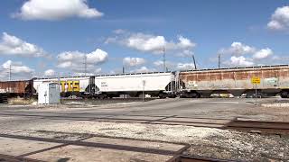 KCS Grain Train With UP Power, Rosenberg, TX, 10/15/22