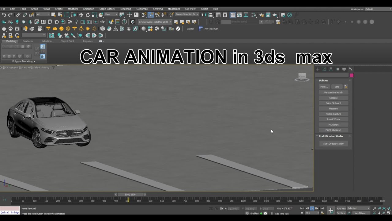 Car animation in 3ds max | Car animated | 3ds max animation - YouTube