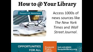 How to @ Your  Library: Proquest US Newsstream