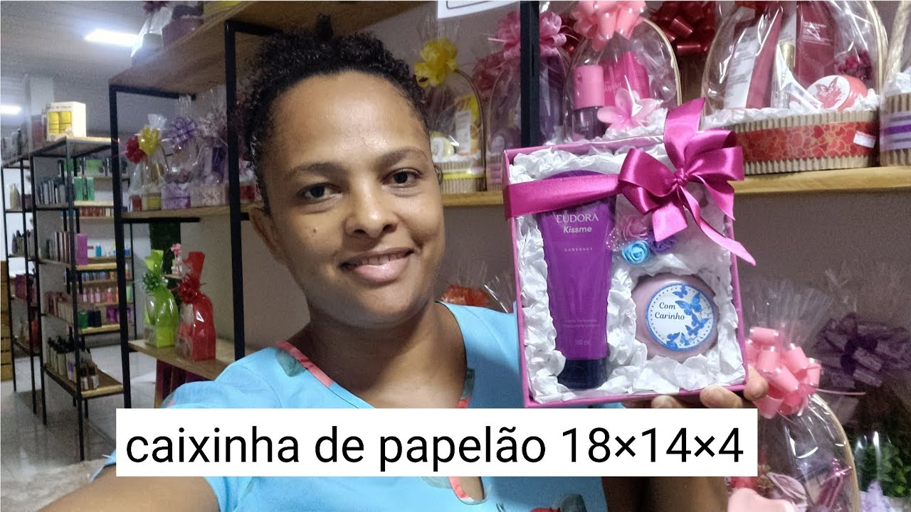 #kit Caixinha jeito com a caixa da Natura tamanho 18×14×4  com faço 