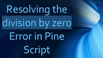 Resolving the division by zero Error in Pine Script