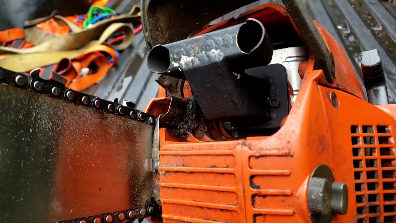 Husqvarna 350 — костяной стандартный двигатель — ОГРОМНЫЙ ВЫГОДНЫЙ ДОХОД от кастомного глушителя ...