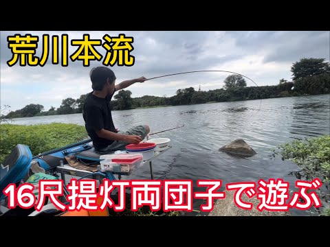 荒川本流へらぶな釣り。16尺提灯両団子！やっぱり名手は初場所でも釣るのねw