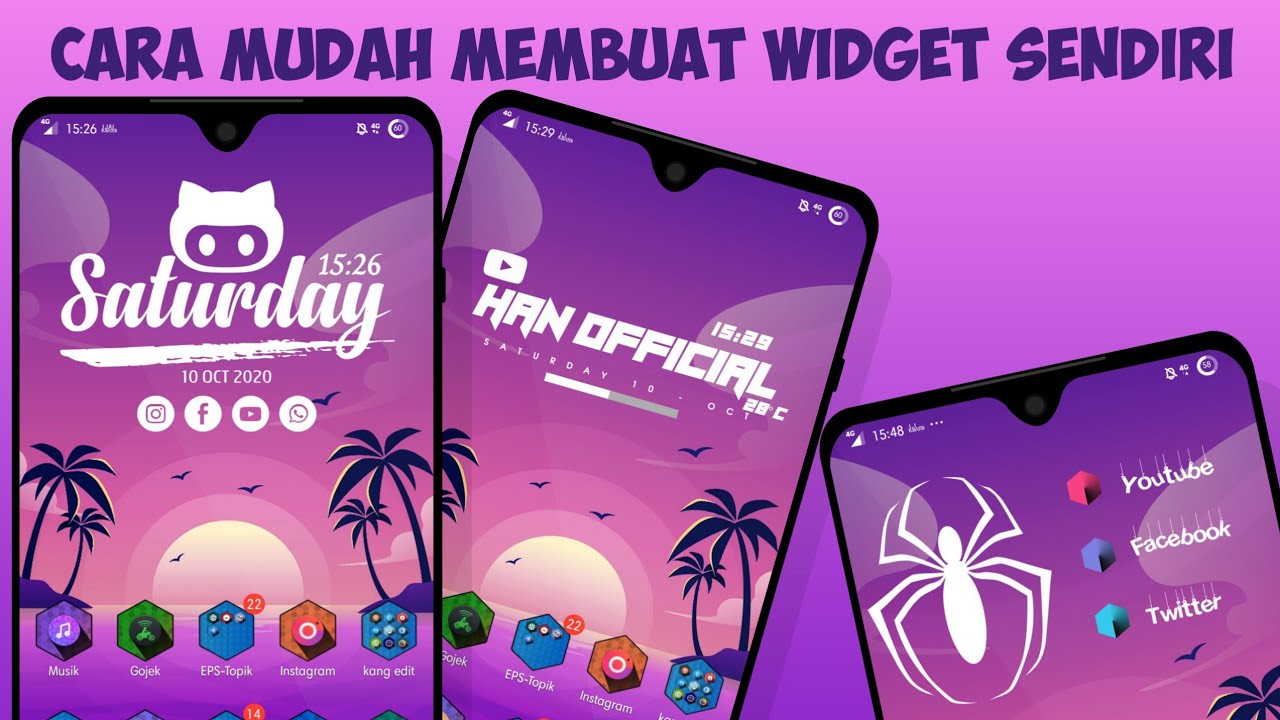 CARA MEMBUAT WIDGET NAMA SENDIRI - KWGT