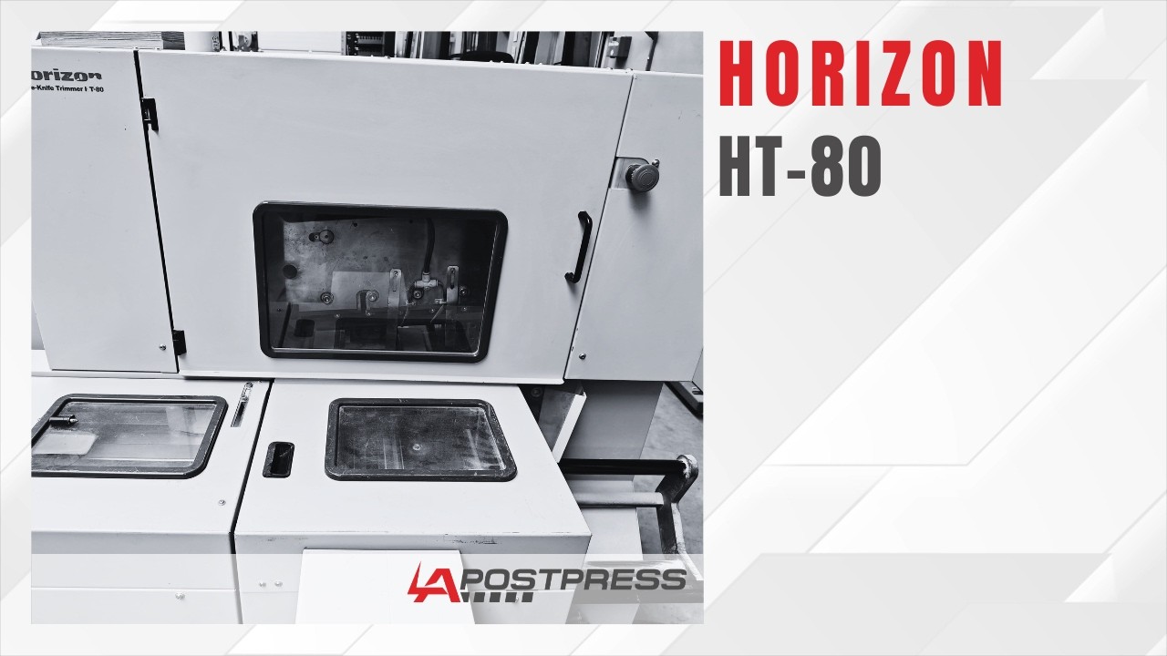 horizon出品　3/8 HORIZON HT-80 3-knife trimmer | LA-POSTPRESS #23245 - YouTube