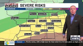 Record warmth today, severe storms possible tomorrow