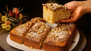 Apple Cake in 5 Minutes! So Soft It Melts in Your Mouth!