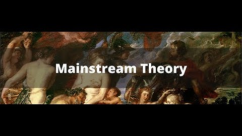 Unit 3 Overview - Mainstream Theories
